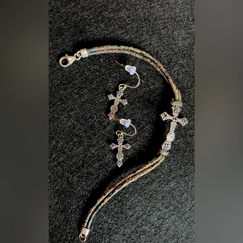 Harley Davidson Bracelet and Earrings Set